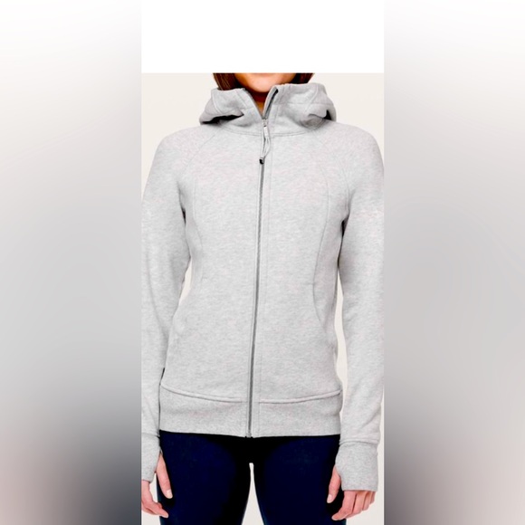 lululemon athletica Jackets & Blazers - Lululemon Scuba Hoodie Heathered Core Ultra Light Grey Size 4
